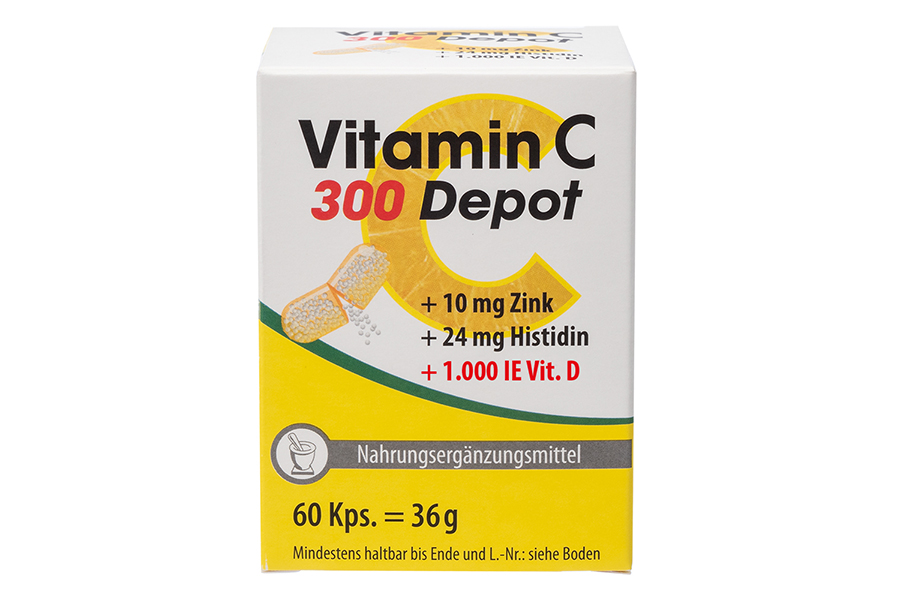 Vitamin C 300 Depot +Zink + Histidin + D Kapseln